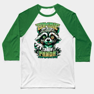 Zombie Trash Panda -Zombified Raccoon Baseball T-Shirt